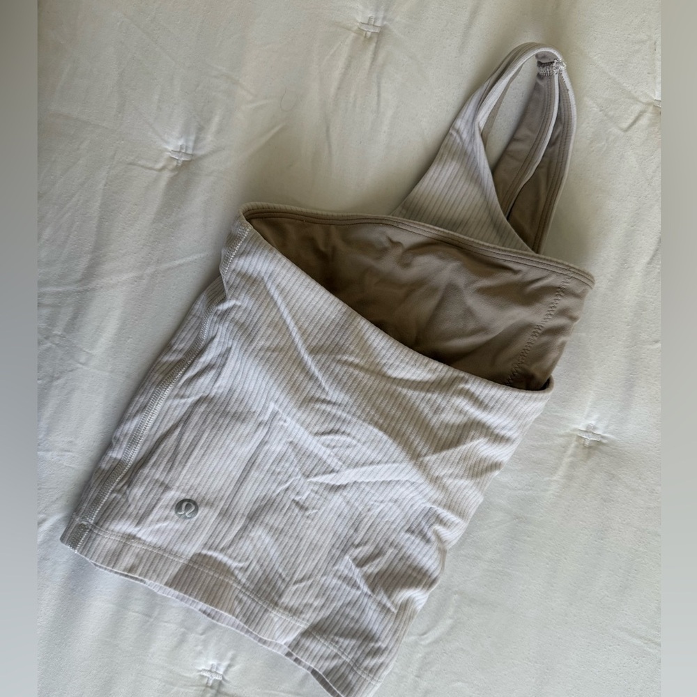 Lululemon Ribbed Nulu Asymmetrical Yoga Tank in White size 12